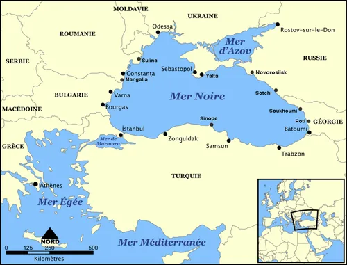 Quelle mer borde le port d’Odessa, en Ukraine ?