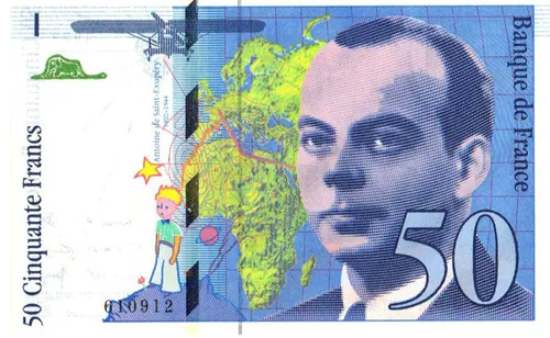 Quelle était, en francs, la valeur des billets de banque français portant l’effigie de Saint-Exupéry ?